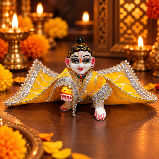 Jogan Meera Yellow Diwali Chira Vastra for Laddu Gopal
