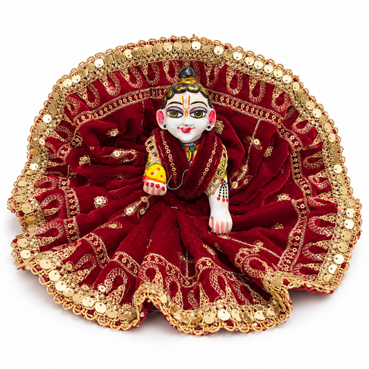 Jogan Meera Karva Chauth Special Red Poshak for Laddu Gopal Ji