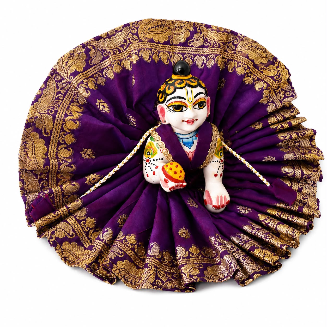Jogan Meera Banarasi Purple Poshak for Laddu Gopal Ji