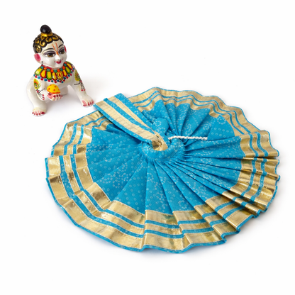 Jogan Meera Blue Bandhani Print Poshak for Laddu Gopal
