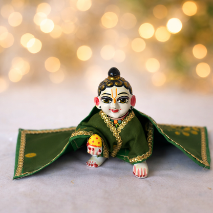 Jogan Meera Green Banarasi Fabric Chira Vastra for Lalan ju – Festive Collection