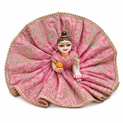 Jogan Meera Light-Pink Heavy Diwali Raja Rani Poshak for Laddu Gopal