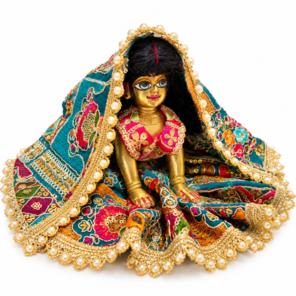 Jogan Meera Multi Heavy Diwali Pure Poshak for Radha Rani