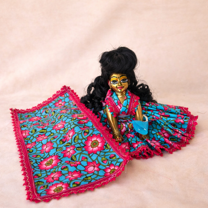 Jogan Meera Blue Kamal Cotton Poshak for Radha Rani