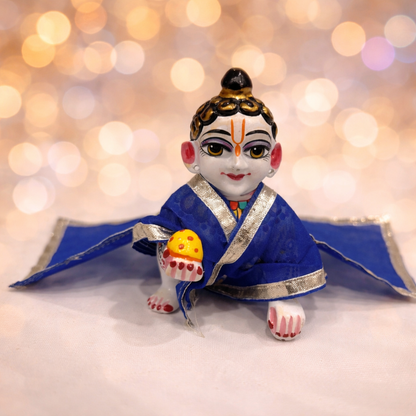 Jogan Meera Dark Blue Daily Wear Gotta Cotton Chira Vastra for Lalan ju