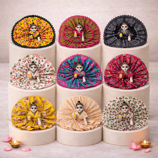 Pick Any Cotton Print Poshak for Laddu Gopal – 1, 3 or 5 Combo