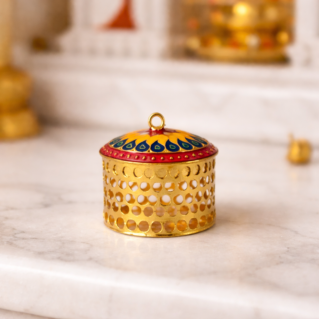 Traditional Itra Dani for Mandir Seva