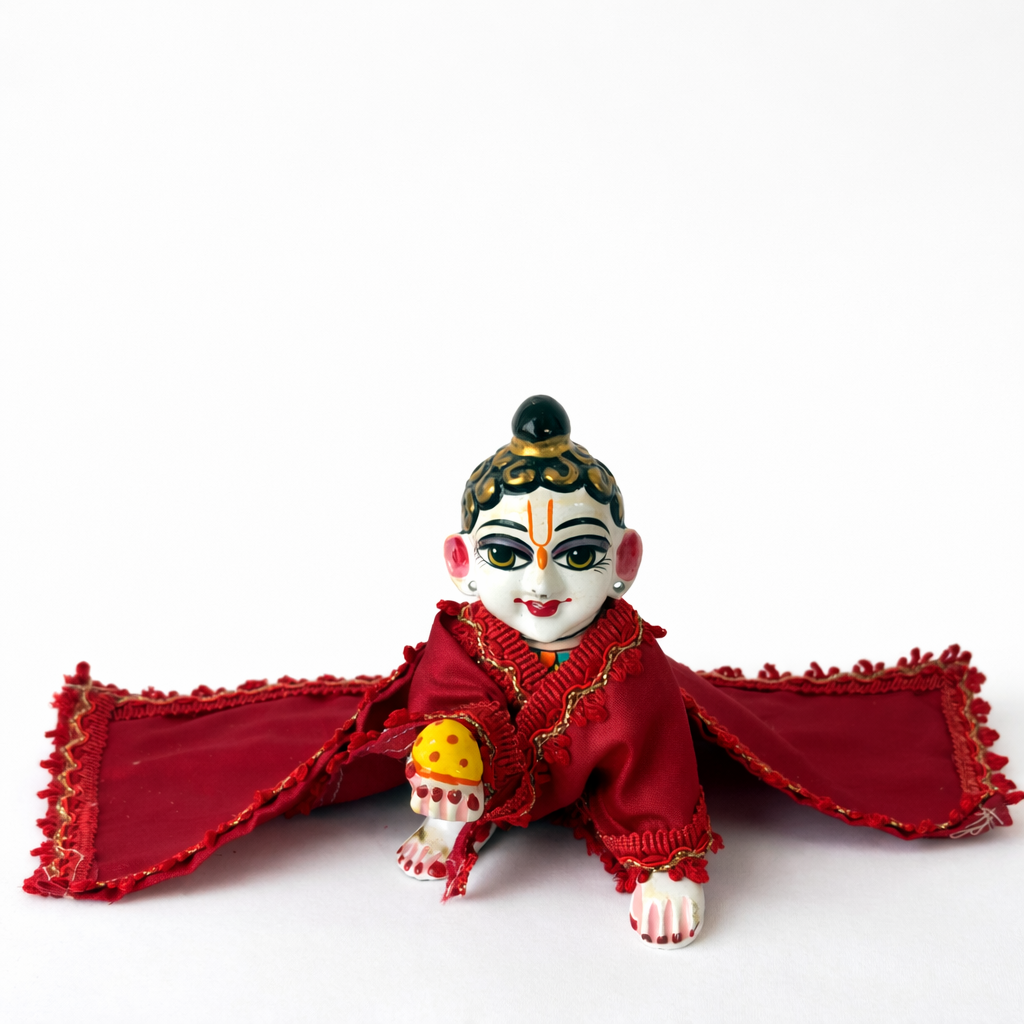Jogan Meera Red Banarasi Fabric Chira Vastra for Lalan ju – Festive Collection
