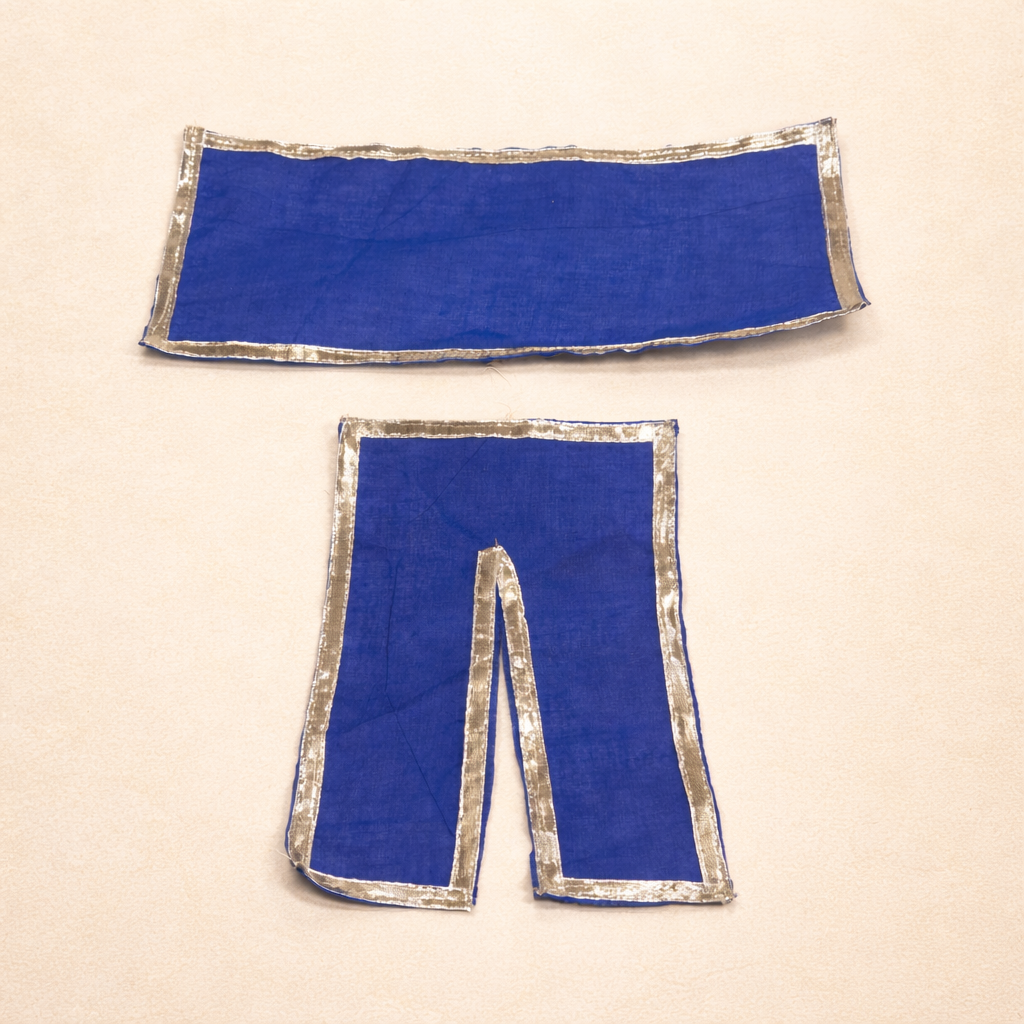 Jogan Meera Dark Blue Daily Wear Gotta Cotton Chira Vastra for Lalan ju