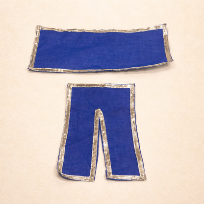 Jogan Meera Dark Blue Daily Wear Gotta Cotton Chira Vastra for Lalan ju