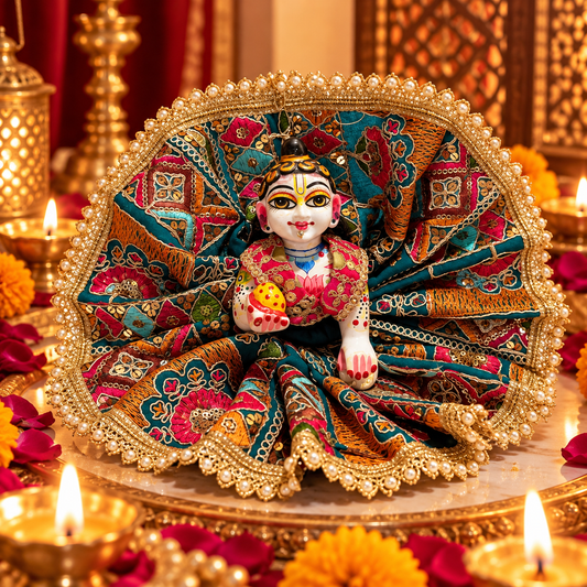 Jogan Meera Multi Heavy Diwali Pure Poshak for Laddu Gopal