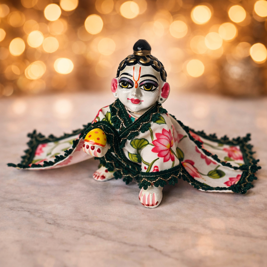 Jogan Meera White Kamal Cotton Chira Vastra for Lalan ju