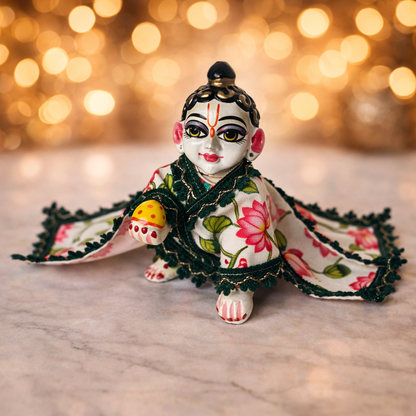 Jogan Meera White Kamal Cotton Chira Vastra for Lalan ju