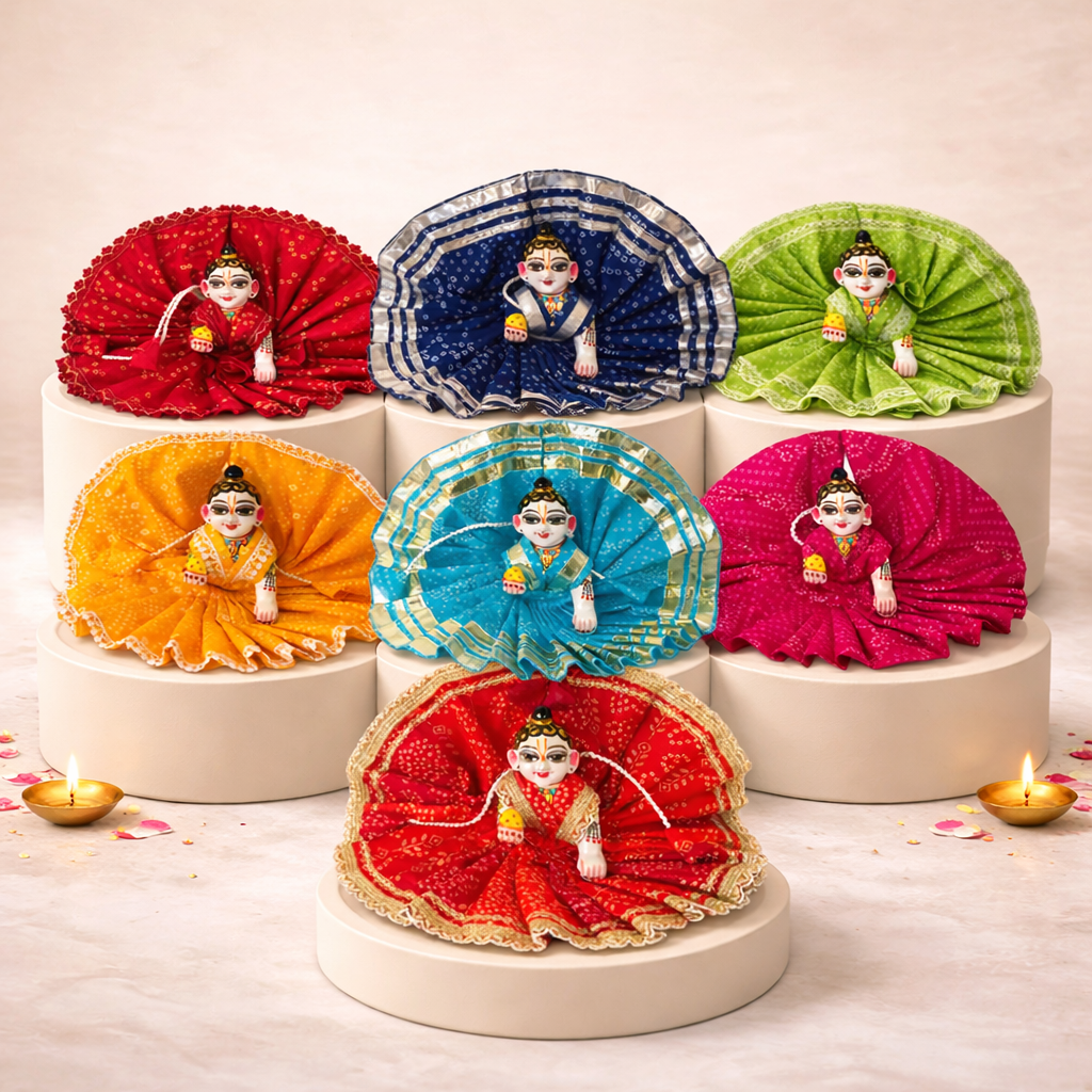 Pick Any Bandhni Poshak for Laddu Gopal – 1, 3 or 5 Combo