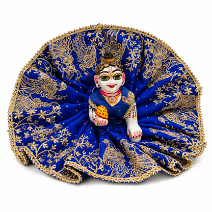 Jogan Meera Dark-blue Heavy Diwali Raja Rani Poshak for Laddu Gopal