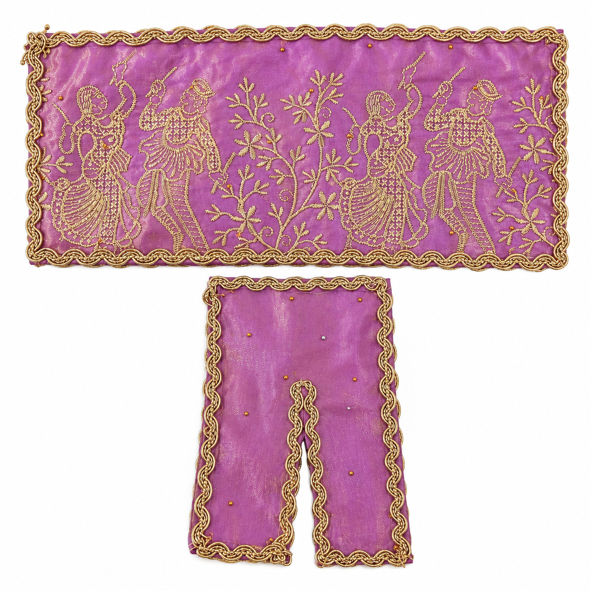 Jogan Meera Light-Purple Heavy Diwali Raja Rani Chira Vastra for Lalan Ju