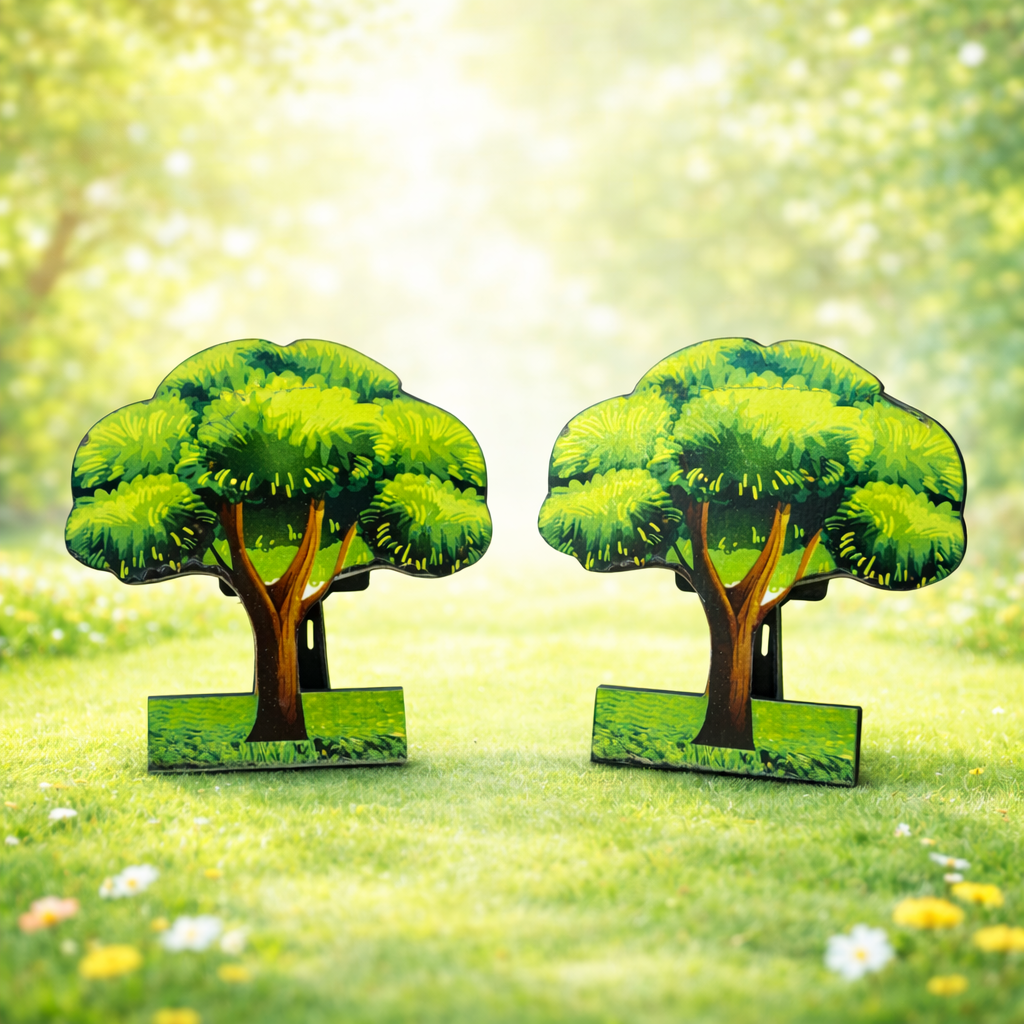 Jogan Meera Decorative Tree Pair MDF Jhanki (5 Inch Height)