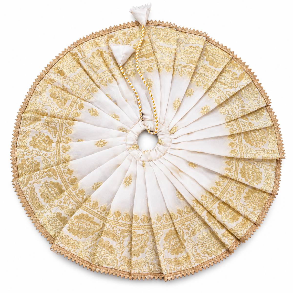 Jogan Meera White Banarasi Heavy Poshak for Sharad Purnima for Laddu Gopal