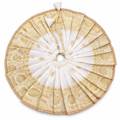 Jogan Meera White Banarasi Heavy Poshak for Sharad Purnima for Laddu Gopal