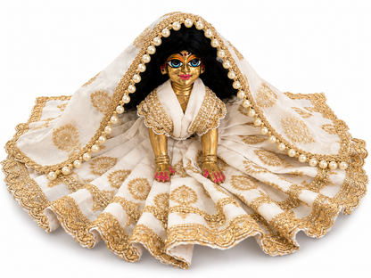 Jogan Meera Heavy Border Work Poshak for Sharad Purnima for Radha Rani