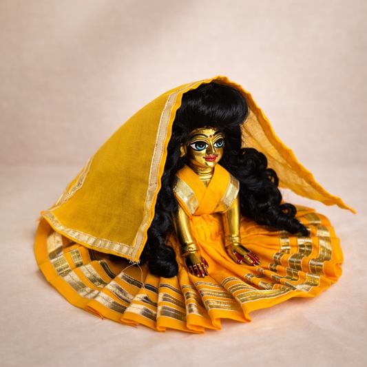Jogan Meera Kesari Daily Wear Gotta Cotton Poshak for Radha Rani