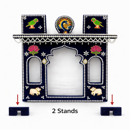 Jogan Meera Moti Wooden Bangla Heavy Mahal Style (12x12 / 14x14 Inch)