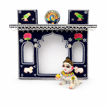 Jogan Meera Moti Wooden Bangla Heavy Mahal Style (12x12 / 14x14 Inch)
