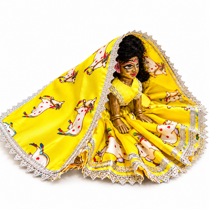 Jogan Meera Gopashtami Special Yellow Cow Poshak for Radha Rani Ji