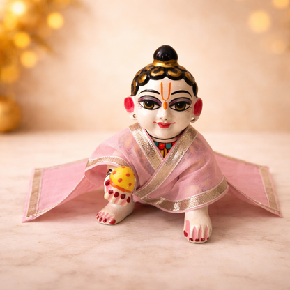 Jogan Meera Light Pink Daily Wear Gotta Cotton Chira Vastra for Lalan ju
