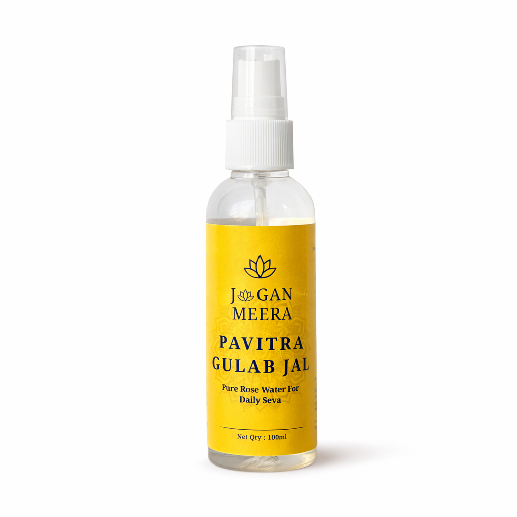 Jogan Meera Pure Gulab Jal – 100ml for Thakurji Seva