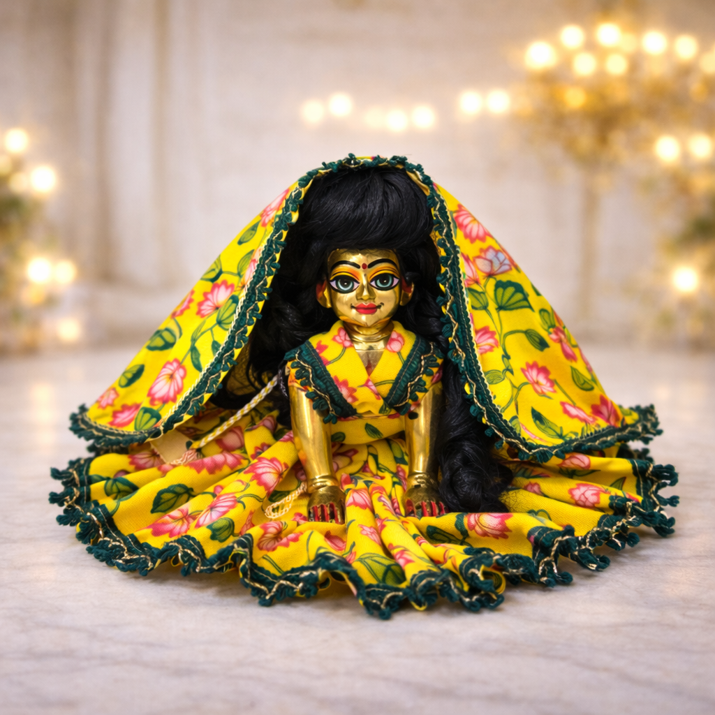 Pick Any Cotton Print Poshak for Radha Rani – 1, 3 or 5 Combo