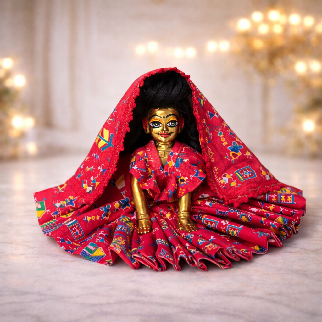 Pick Any Cotton Print Poshak for Radha Rani – 1, 3 or 5 Combo
