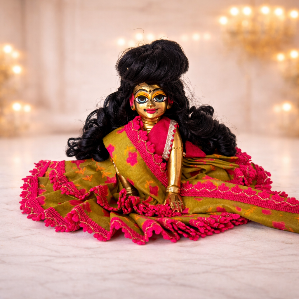 Jogan Meera Mehendi Cotton Poshak for Radha Rani