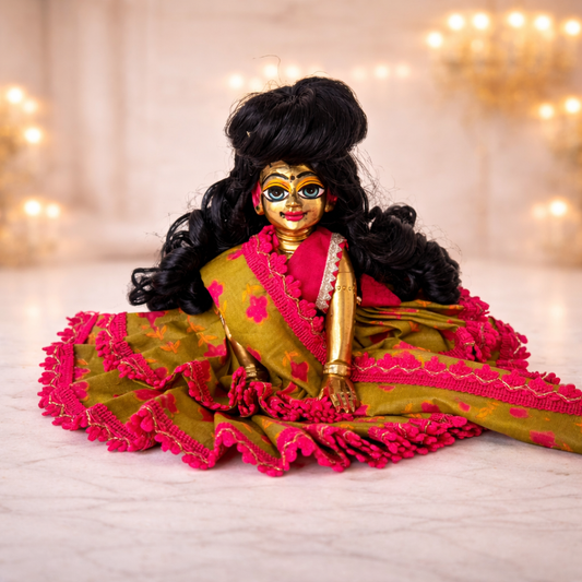 Jogan Meera Mehendi Cotton Poshak for Radha Rani