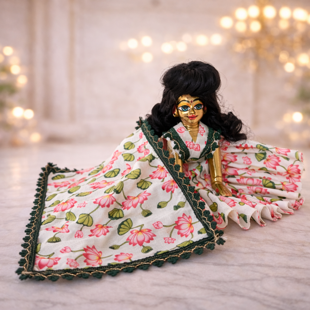 Pick Any Cotton Print Poshak for Radha Rani – 1, 3 or 5 Combo