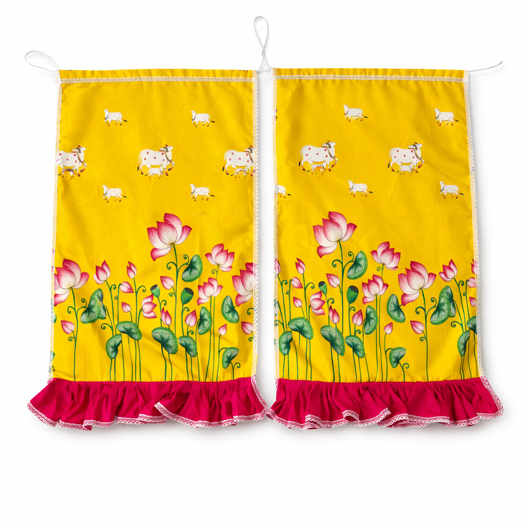 Jogan Meera Customized Cotton Mandir Curtains
