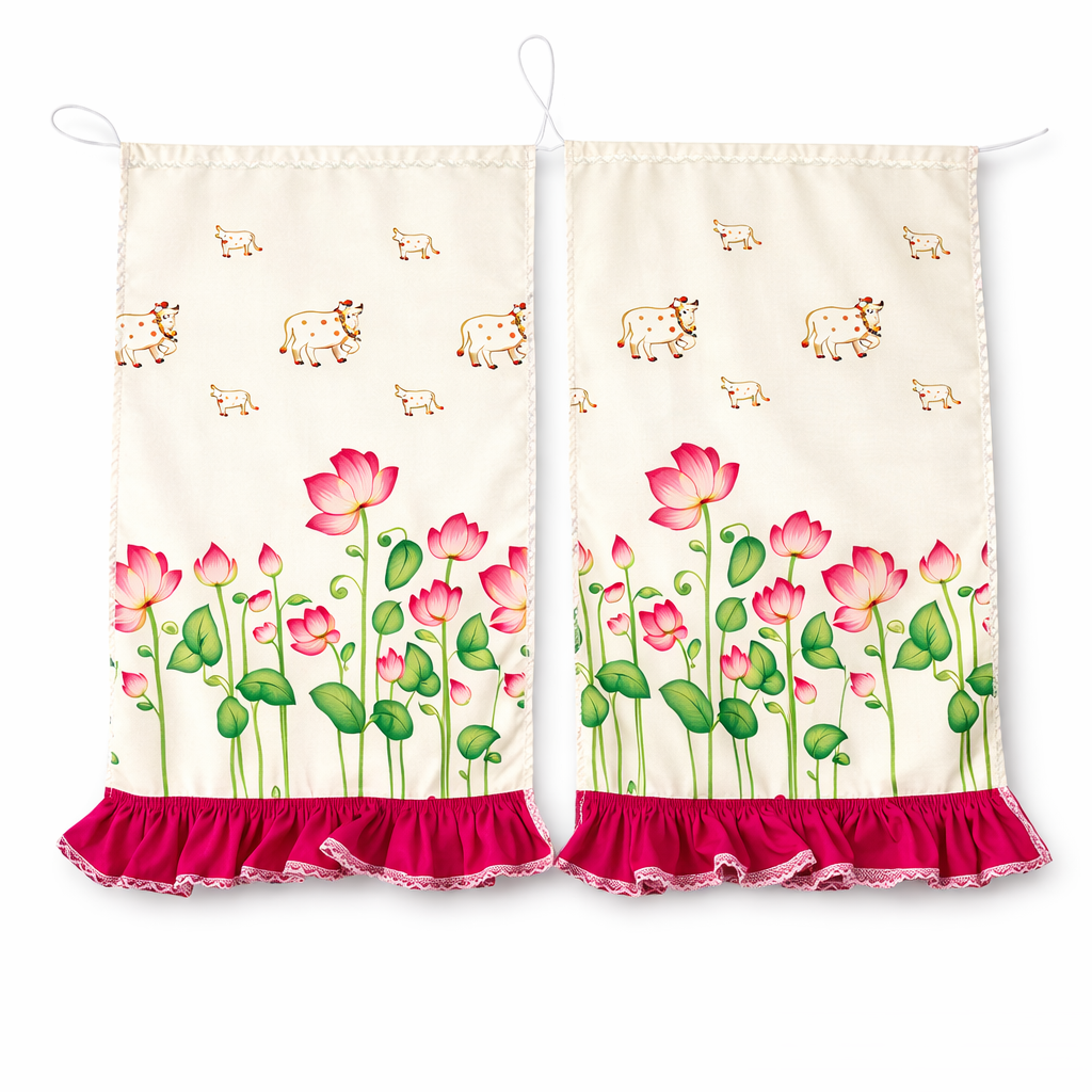 Jogan Meera Customized Cotton Mandir Curtains
