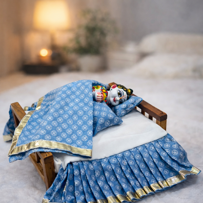 Jogan Meera Bedding Set - Blue Colour Heavy Frill (Customized)