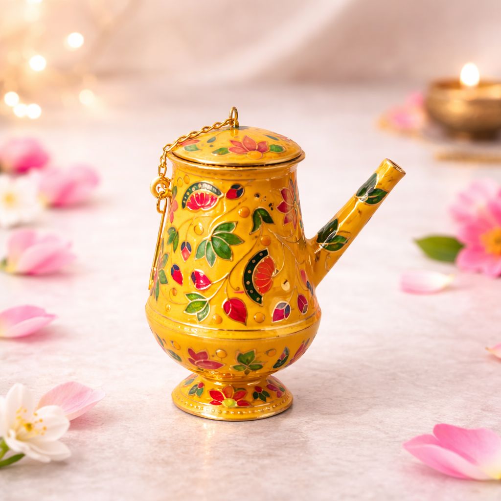 Jogan Meera Heavy Meenakari Jhari Ji With Lid(3 Inch)