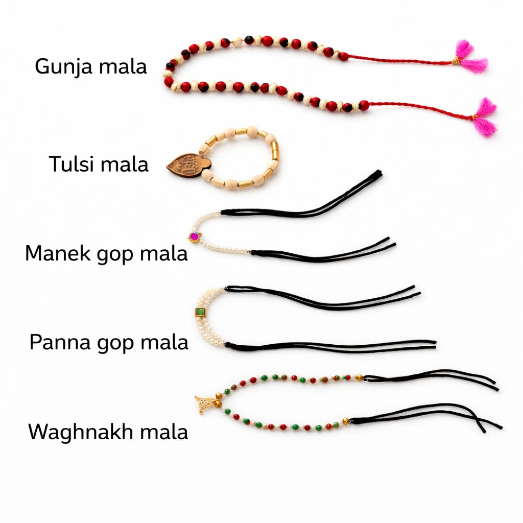 Jogan Meera Mala Combo Set (Pack of 5) for Laddu Gopal Ji