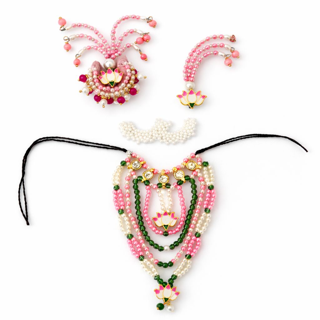 Jogan Meera Kamal Semi-Precious Heavy Set for Laddu Gopal Ji