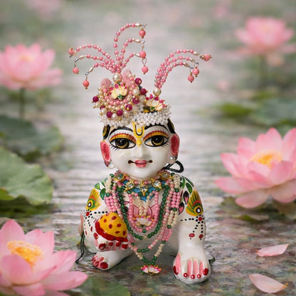 Jogan Meera Kamal Semi-Precious Heavy Set for Laddu Gopal Ji