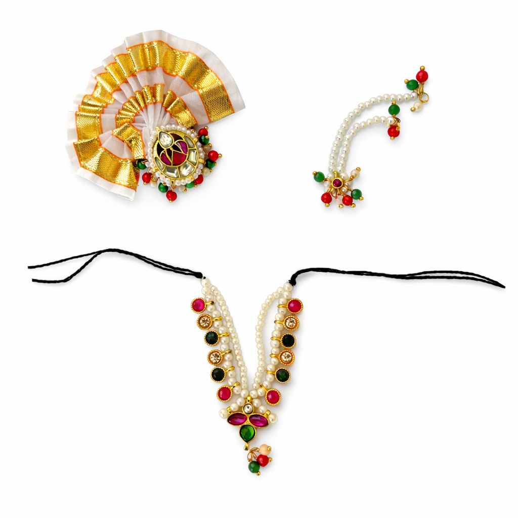 Jogan Meera Heavy Kundan Shringar Set for Laddu Gopal Ji
