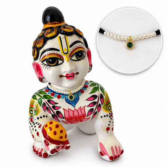 Jogan Meera Semi-Precious Gop Mala Combo (Circle Pearl) – Pack of 3 for Laddu Gopal Ji