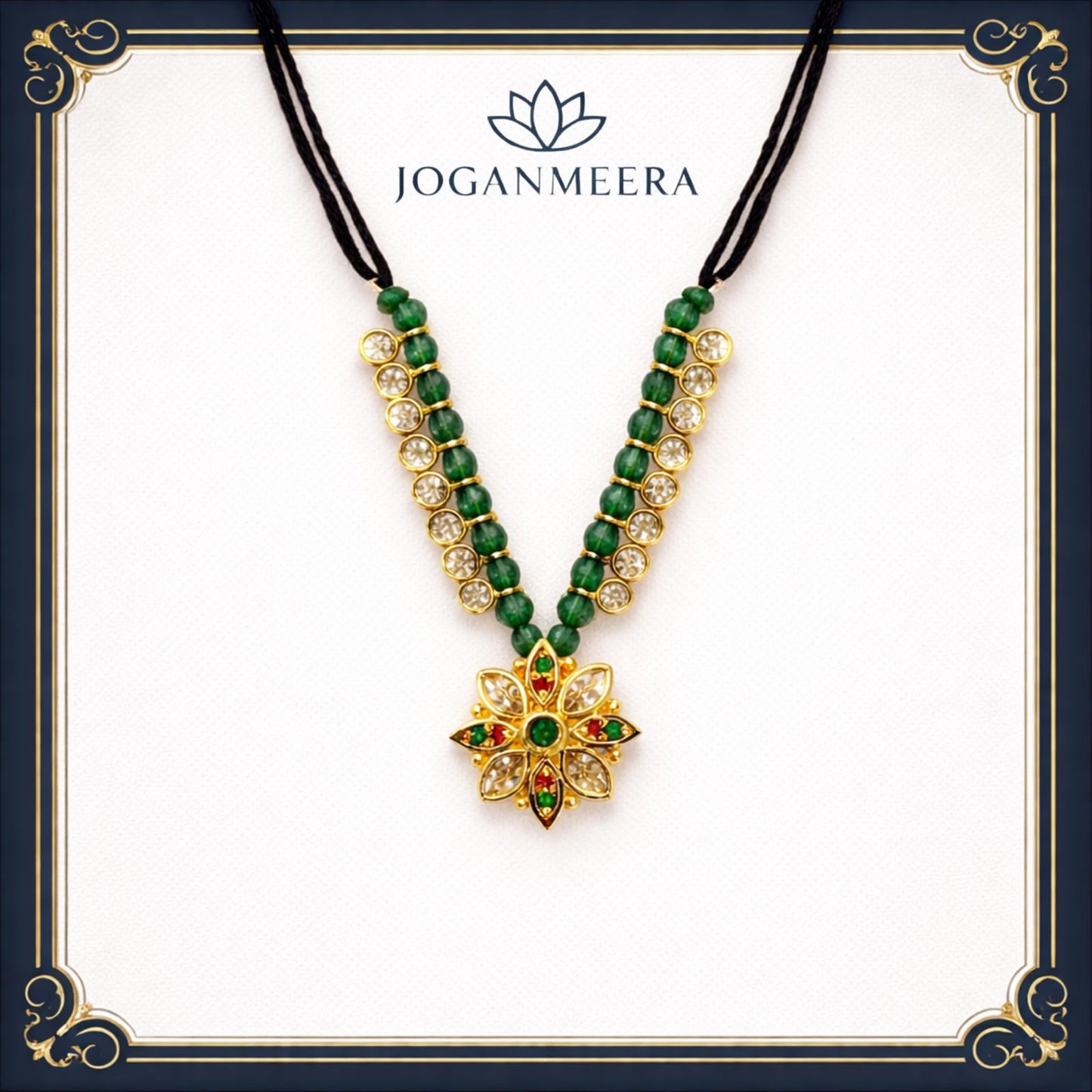 Jogan Meera Semi-Precious Green Mala for Laddu Gopal Ji