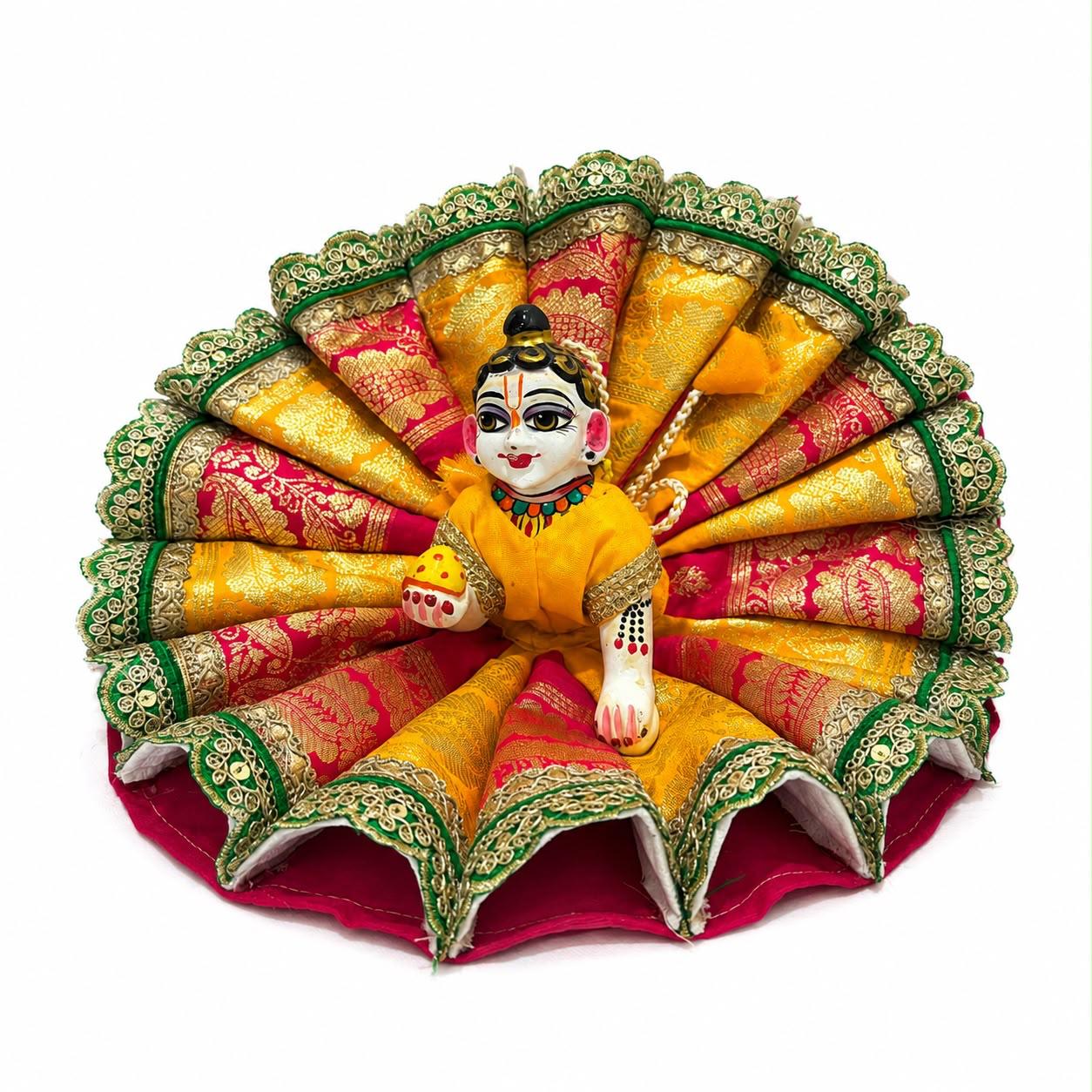Jogan Meera Heavy Multi Colour Kali Poshak for Laddu Gopal Ji