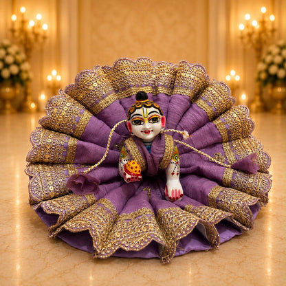 Jogan Meera Heavy Purple Colour Kali Poshak for Laddu Gopal Ji