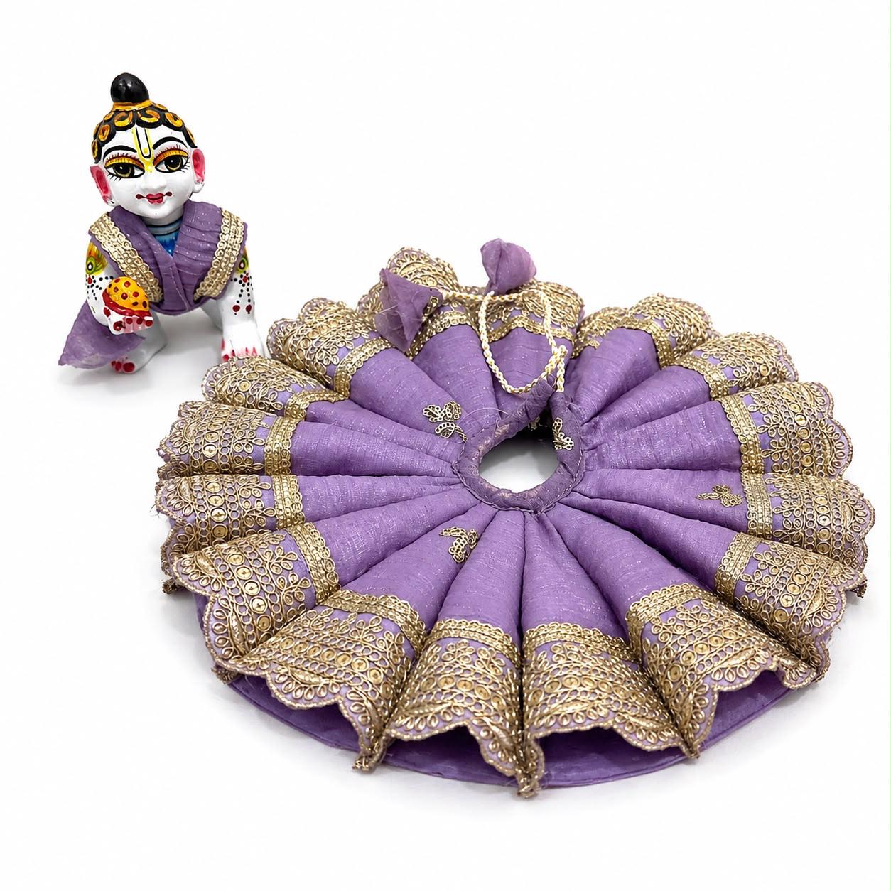 Jogan Meera Heavy Purple Colour Kali Poshak for Laddu Gopal Ji