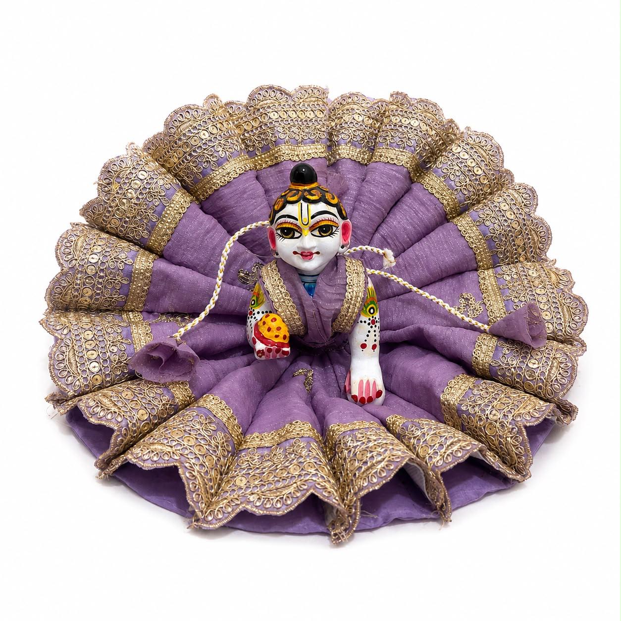 Jogan Meera Heavy Purple Colour Kali Poshak for Laddu Gopal Ji
