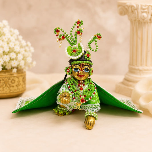 Jogan Meera Hariyali Amavasya Green Shringar Set for Laddu Gopal Ji